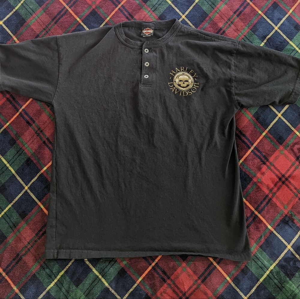 Men's Rocky Mountain Harley Davidson Henley Tee - XL